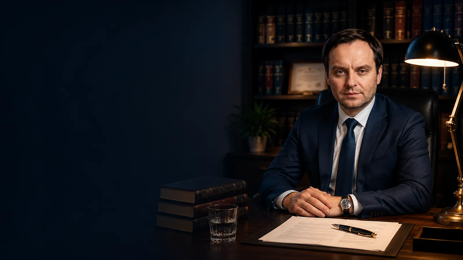 Адвокат Василь Масюк у кабінеті — підготовка документів зі спадкових справ
