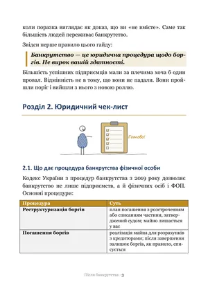 Сторінка гайда «Після банкрутства»: Юридичний чек-лист — з нормами і галочками
