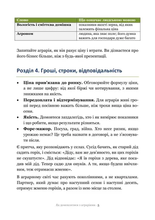 Сторінка методички «Як домовлятися з аграріями»: Гроші, строки, відповідальність