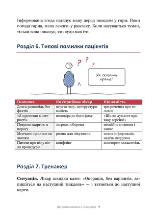 Сторінка методички «Як домовлятися з лікарями»: Тренажер — ситуації, на яких ламаються переговори